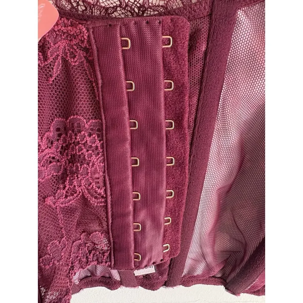Victoria's Secret Dream Angels‎ S-DD Unlined Corset Bustier Floral Lace Romantic